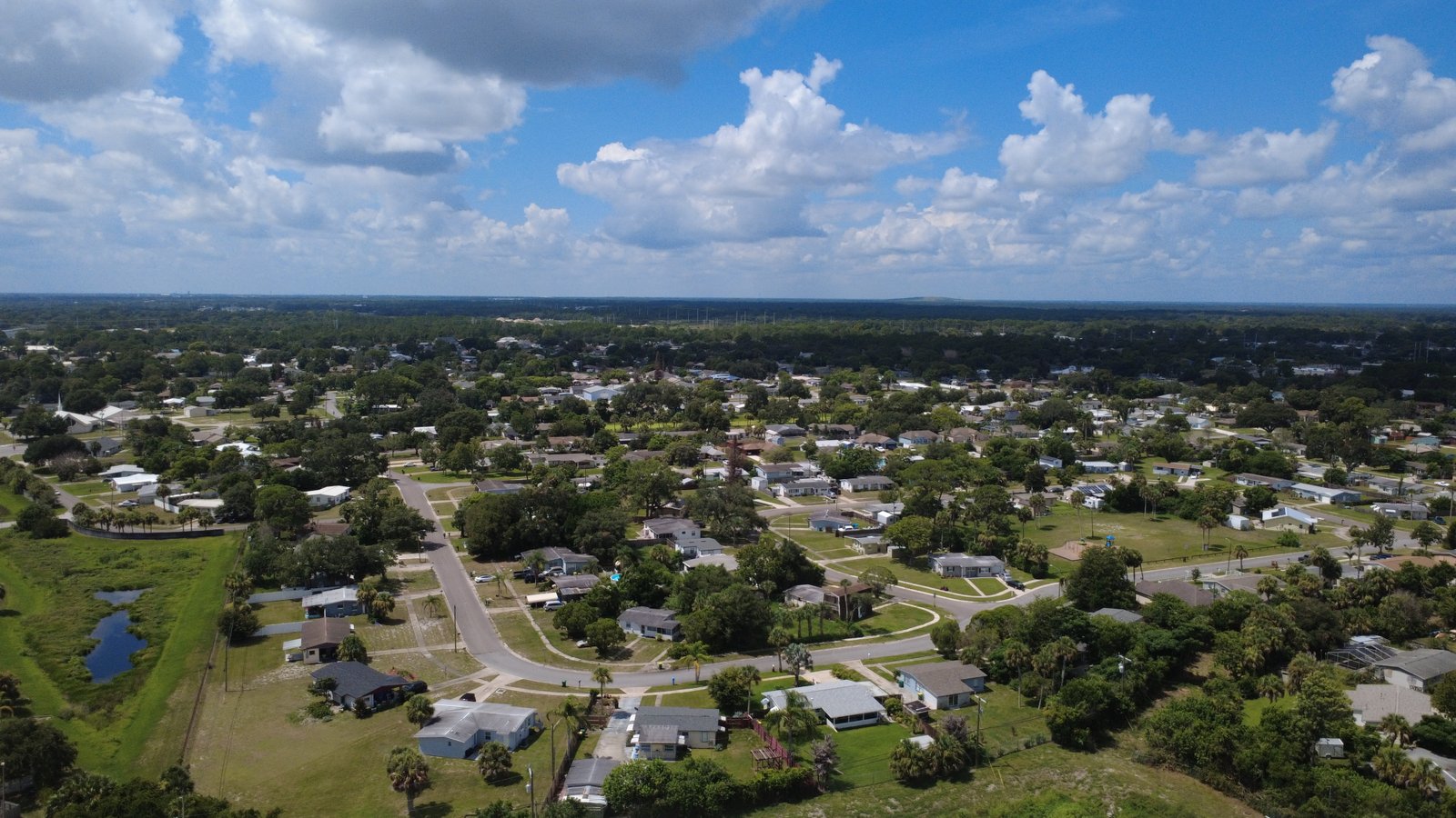 Aerial view looking inland across Port St. John