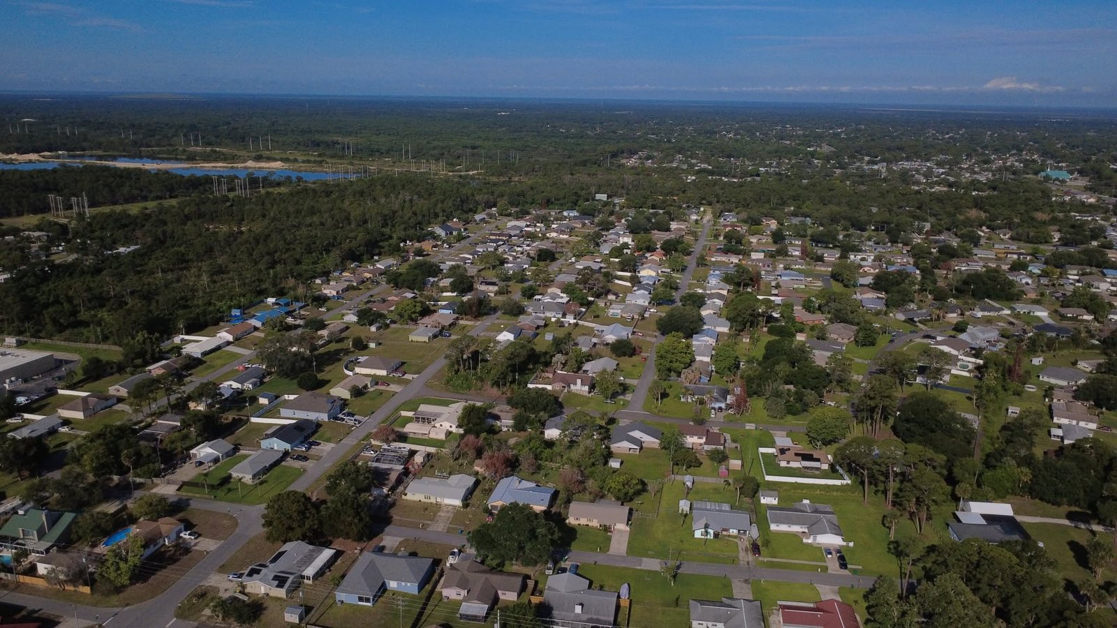 Aerial view looking west across Port St. John